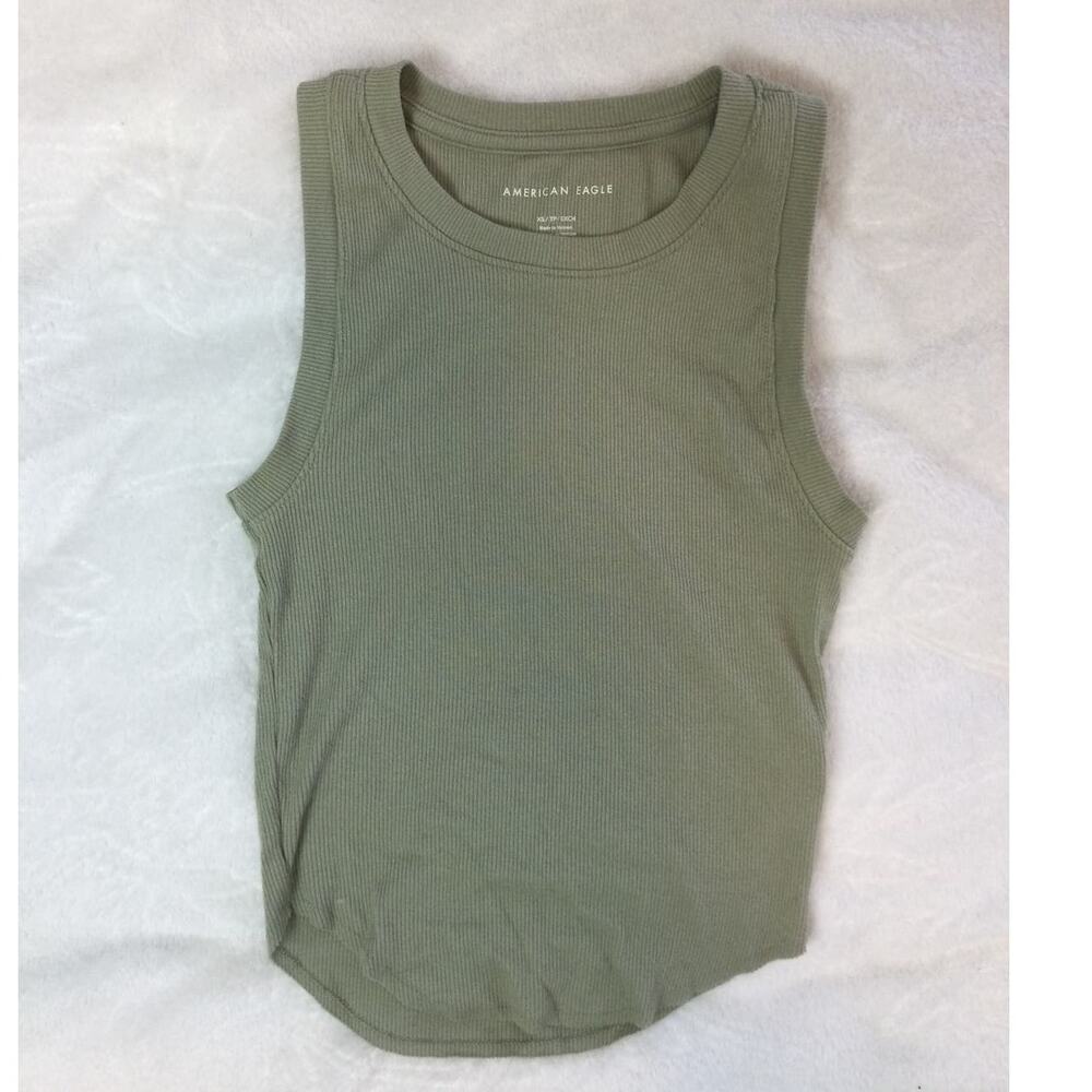 American Eagle Ribbed Scoop Neck Tank Top XS